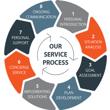 Our 8 Step Process Wheel